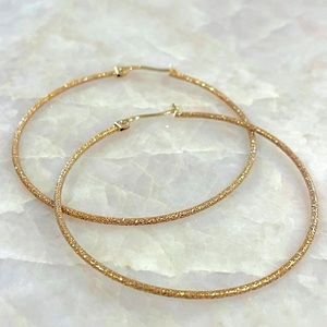 Pair of 14k Gold Hoop Earrings